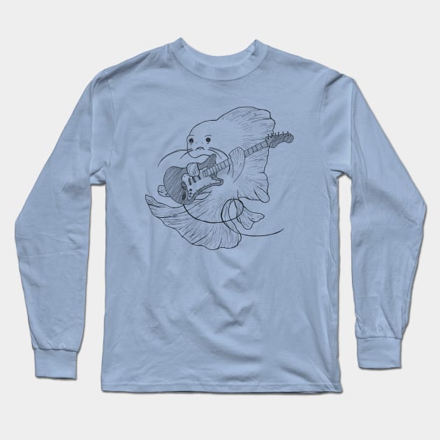 Jammin' Fish -- Long Sleeve T-Shirt by Inspirational Koi Fish